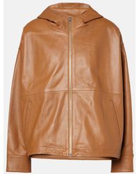 Yves Salomon - Hooded Leather Jacket - Lyst