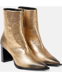 Dorothee Schumacher - Ankle Boots aus Metallic-Leder - Lyst