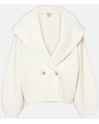 TOTEME - Ribbed-Knit Wool-Blend Cardigan - Lyst