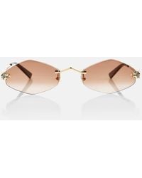 Cartier - Panthere De Cartier Geometric Sunglasses - Lyst