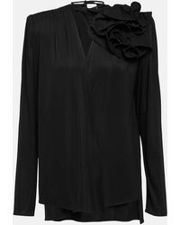 Magda Butrym - Floral-Applique Blouse - Lyst