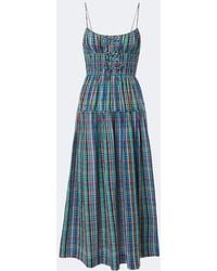 Doen - Brielle Plaid Cotton Midi Dress - Lyst