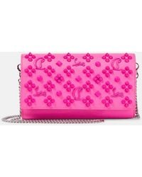 Christian Louboutin - Paloma Embellished Leather Wallet On Chain - Lyst