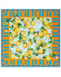 Dolce & Gabbana - Printed Silk Twill Scarf - Lyst