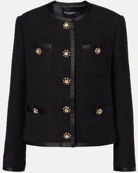 Dolce & Gabbana - Wool And Silk-Blend Tweed Jacket - Lyst