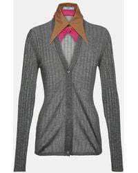 Prada - Cashmere, Wool, And Silk Cardigan - Lyst
