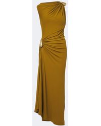 Bottega Veneta - Gathered Jersey Maxi Dress - Lyst