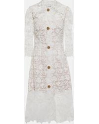 Oscar de la Renta - Embellished Lace Midi Dress - Lyst