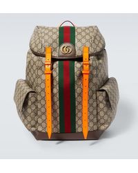 Gucci - GG Leather-trimmed Backpack - Lyst