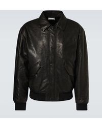 Saint Laurent - Leather Jacket - Lyst