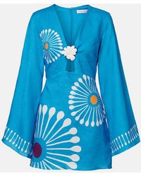 Cala De La Cruz - Vera Floral Linen Minidress - Lyst