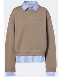 Acne Studios - Layered Cotton Jersey Sweatshirt - Lyst