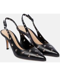Gianvito Rossi - Lydia Studded Leather Slingback Pumps - Lyst