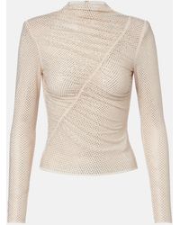 Self-Portrait - Top With Shimmering Crystals - Lyst