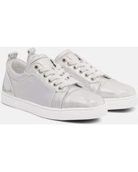 Christian Louboutin - Louise Orlato Metallic Leather Sneakers - Lyst