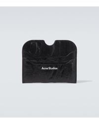 Acne Studios - Croc-Effect Leather Card Holder - Lyst