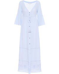 Heidi Klein Maxikleid Azores aus Baumwolle - Blau