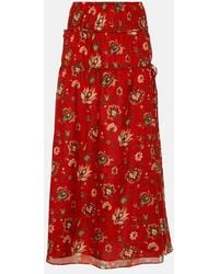 Sir. The Label - Reyes Printed Cotton And Silk Maxi Skirt - Lyst
