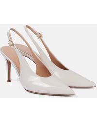 Gianvito Rossi - Escarpins Slingback Robbie 85 En Cuir Verni - Lyst