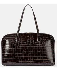 TOTEME - Croc-Effect Leather Tote Bag - Lyst