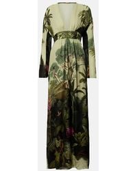 Johanna Ortiz - Printed Silk Maxi Dress - Lyst