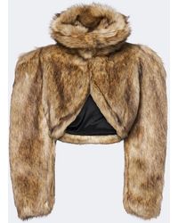 David Koma - Chaqueta Cropped Con Cuello Alto - Lyst