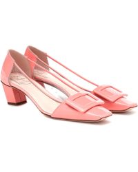 Roger Vivier Exklusiv bei Mytheresa – Pumps Belle Vivier 45 aus Lackleder - Pink