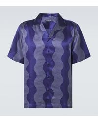 Frescobol Carioca - Roberto Printed Silk Bowling Shirt - Lyst