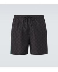 Gucci - Costume Da Bagno Web Stripe Gg - Lyst