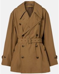Lemaire - Oversized Cotton Cropped Trench Coat - Lyst