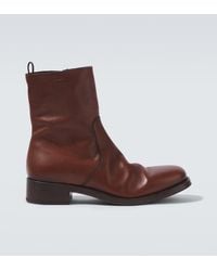 Prada - Leather Ankle Boots - Lyst
