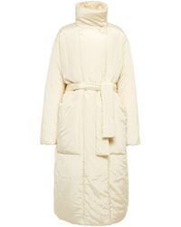Lemaire Cotton And Silk Padded Coat - White