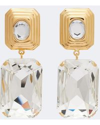 Alessandra Rich - Crystal-Embellished Clip-On Earrings - Lyst