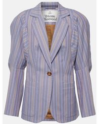 Vivienne Westwood - Pourpoint Striped Cotton Blazer - Lyst