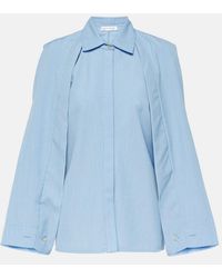 Victoria Beckham - Caped Virgin Wool Shirt - Lyst