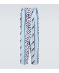 Balenciaga - Printed Fleece Sweatpants - Lyst