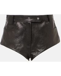 Magda Butrym - High-Rise Leather Shorts - Lyst