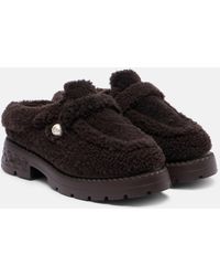 Jimmy Choo - Shea Shearling Platform Mules - Lyst