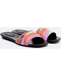 PUCCI - Yummy Iride Twill Slides - Lyst
