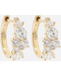 Sydney Evan - Huggie 14kt Gold Earrings With Diamonds - Lyst