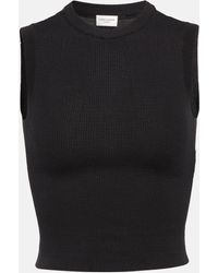 Saint Laurent - Wool, Cashmere, And Silk Blend Top - Lyst