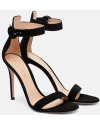 Gianvito Rossi - Portofino 105 Suede Sandals - Lyst