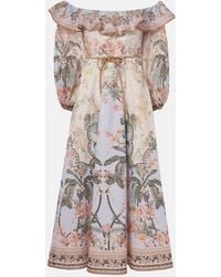 Zimmermann - Wylie Midi Kleid - Lyst