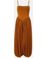 Zimmermann - Luna Pleated Jersey Jumpsuit - Lyst