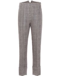 Brunello Cucinelli Karierte Hose aus Leinen - Natur