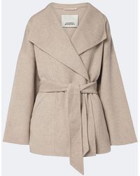 Isabel Marant - Ceaton Wool And Cashmere Wrap Coat - Lyst