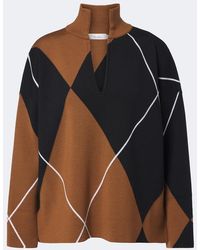 Max Mara - Argyle Virgin Wool Sweater - Lyst