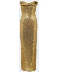 Rachel Gilbert - Rosalie Draped Embellished Bustier Gown - Lyst