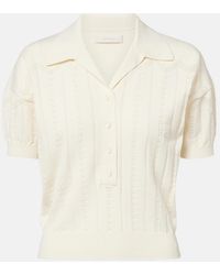 Faithfull the Brand - Acme Pointelle Cotton-Blend Polo Shirt - Lyst
