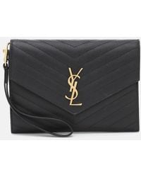 Saint Laurent - Ysl New Pouch Monogram Clutch Bag - Lyst